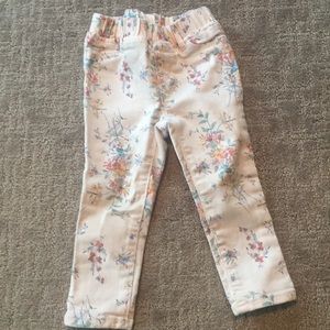 Baby Gap 2T pink floral jeans